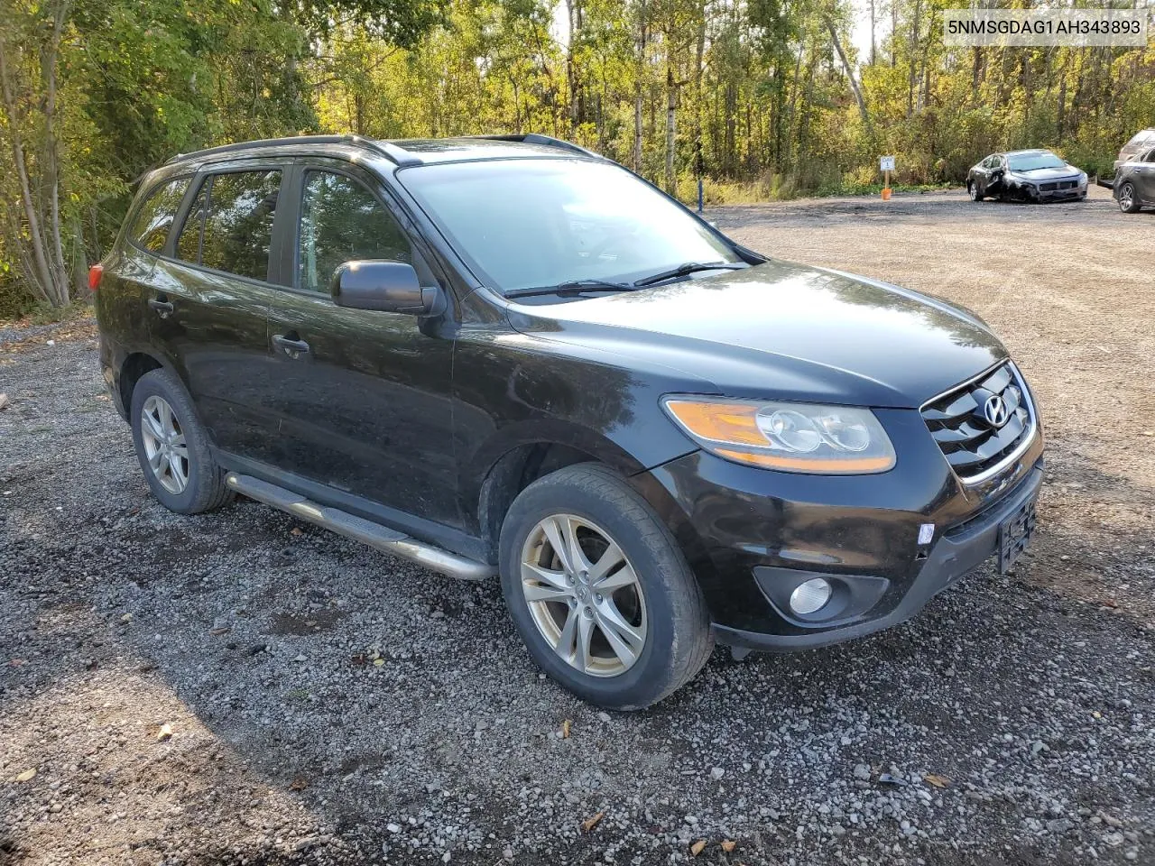 2010 Hyundai Santa Fe Gls VIN: 5NMSGDAG1AH343893 Lot: 73327864