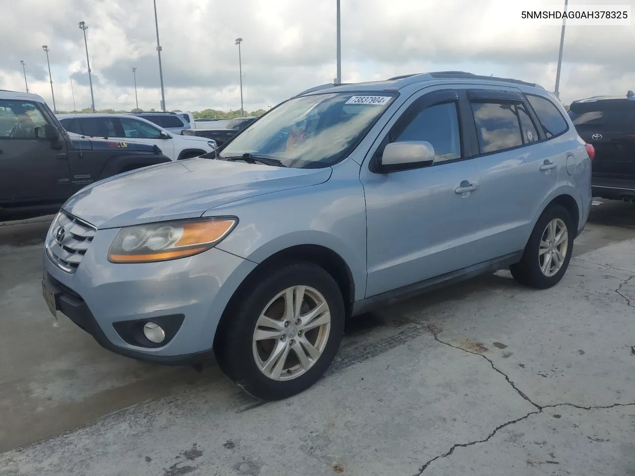 2010 Hyundai Santa Fe Se VIN: 5NMSHDAG0AH378325 Lot: 73837904