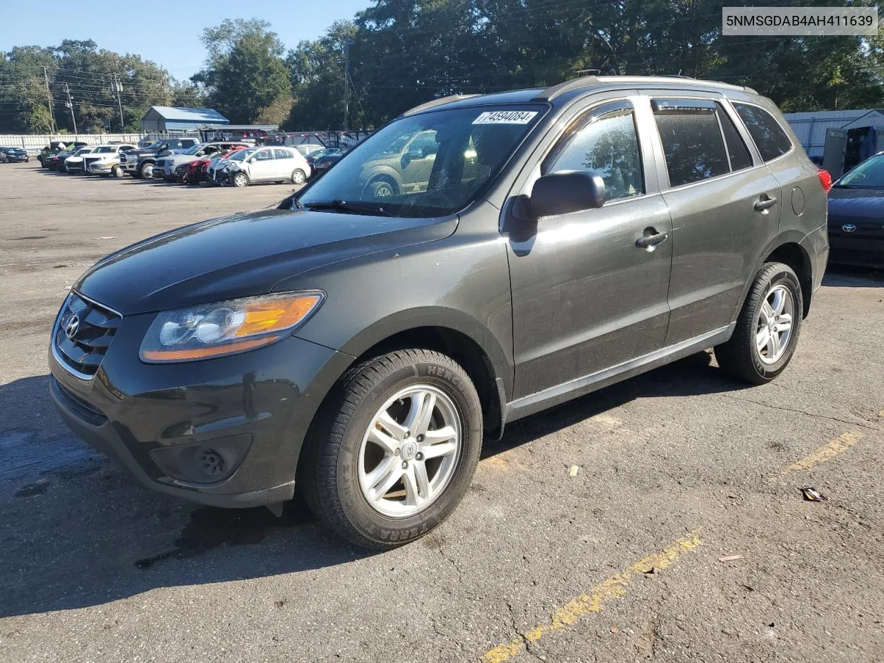 2010 Hyundai Santa Fe Gls VIN: 5NMSGDAB4AH411639 Lot: 74594084