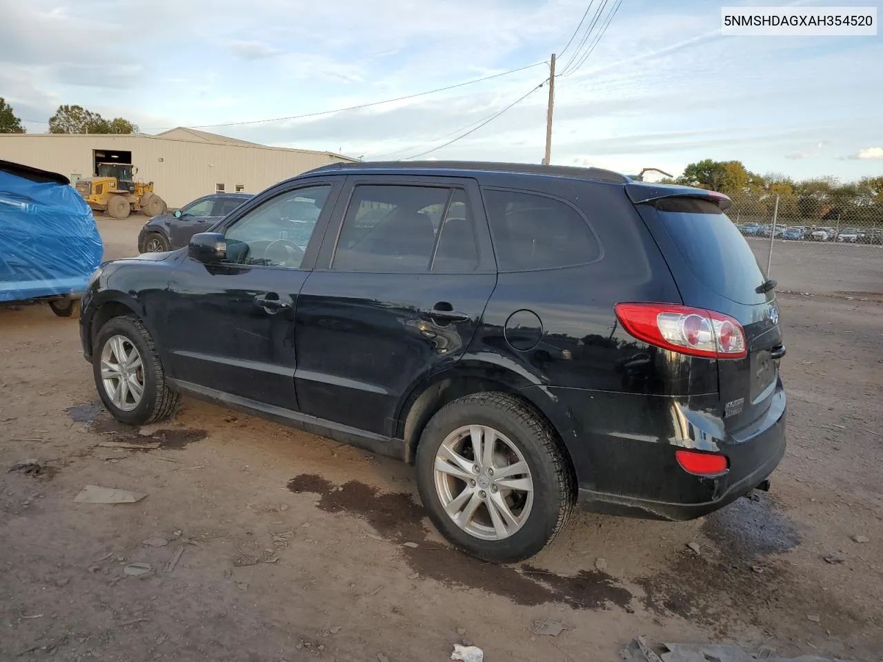 2010 Hyundai Santa Fe Se VIN: 5NMSHDAGXAH354520 Lot: 74907434