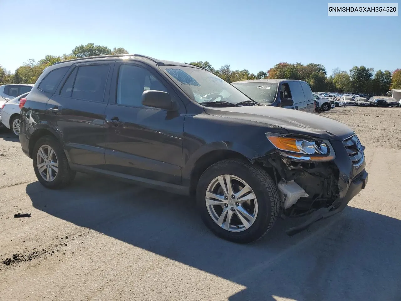 2010 Hyundai Santa Fe Se VIN: 5NMSHDAGXAH354520 Lot: 74907434