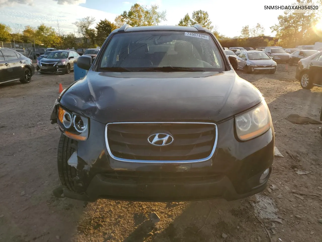 2010 Hyundai Santa Fe Se VIN: 5NMSHDAGXAH354520 Lot: 74907434