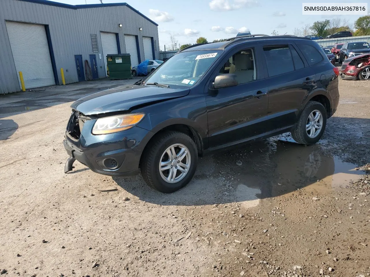 2010 Hyundai Santa Fe Gls VIN: 5NMSGDAB9AH367816 Lot: 74935674