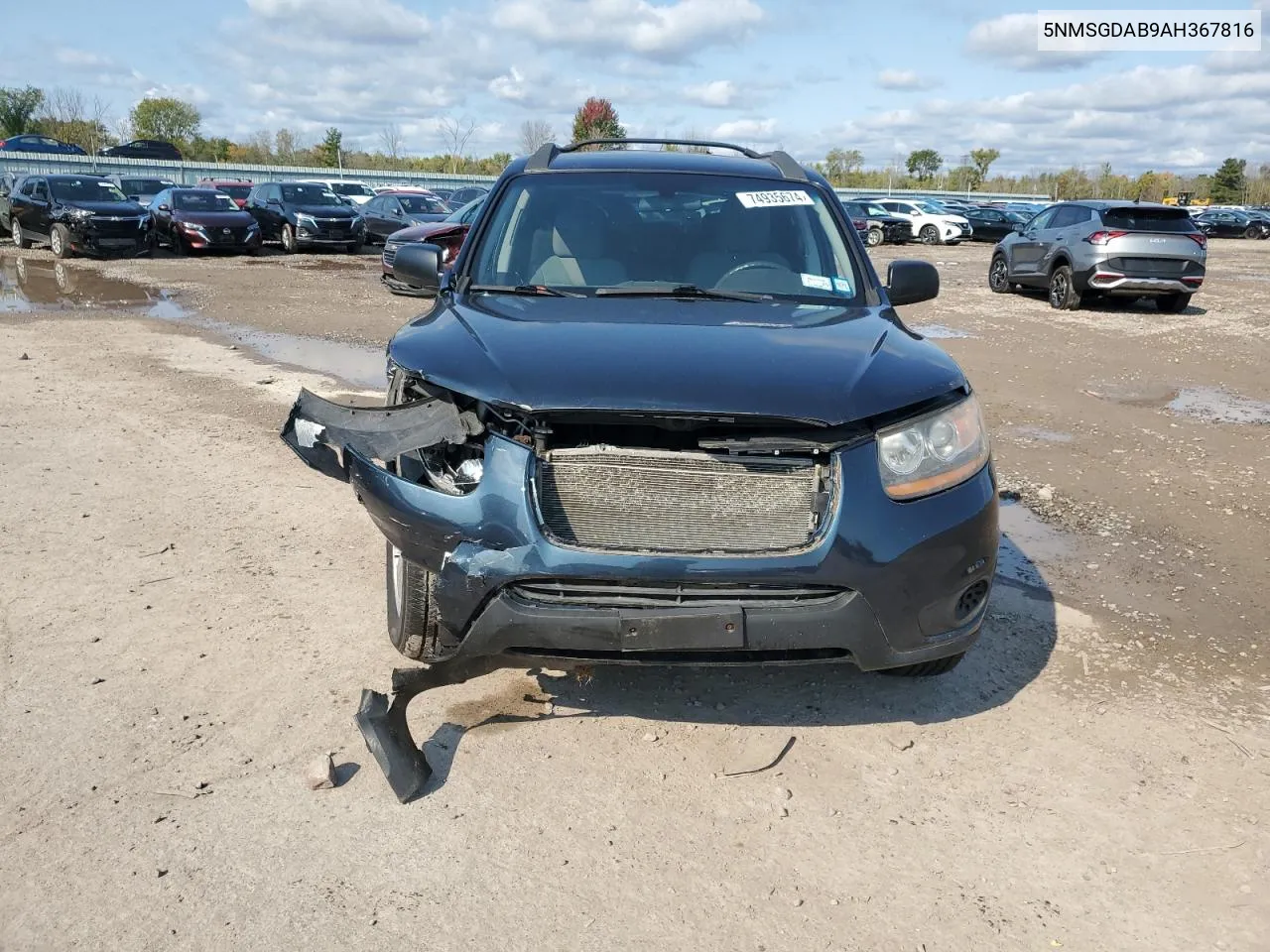 2010 Hyundai Santa Fe Gls VIN: 5NMSGDAB9AH367816 Lot: 74935674