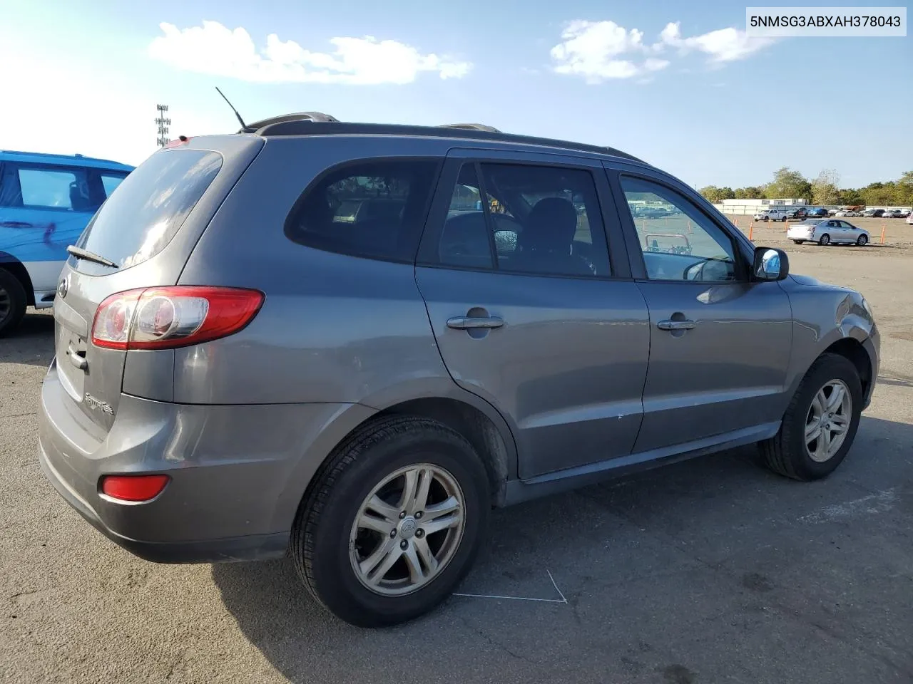 2010 Hyundai Santa Fe Gls VIN: 5NMSG3ABXAH378043 Lot: 75190574