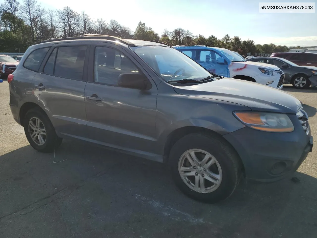 2010 Hyundai Santa Fe Gls VIN: 5NMSG3ABXAH378043 Lot: 75190574