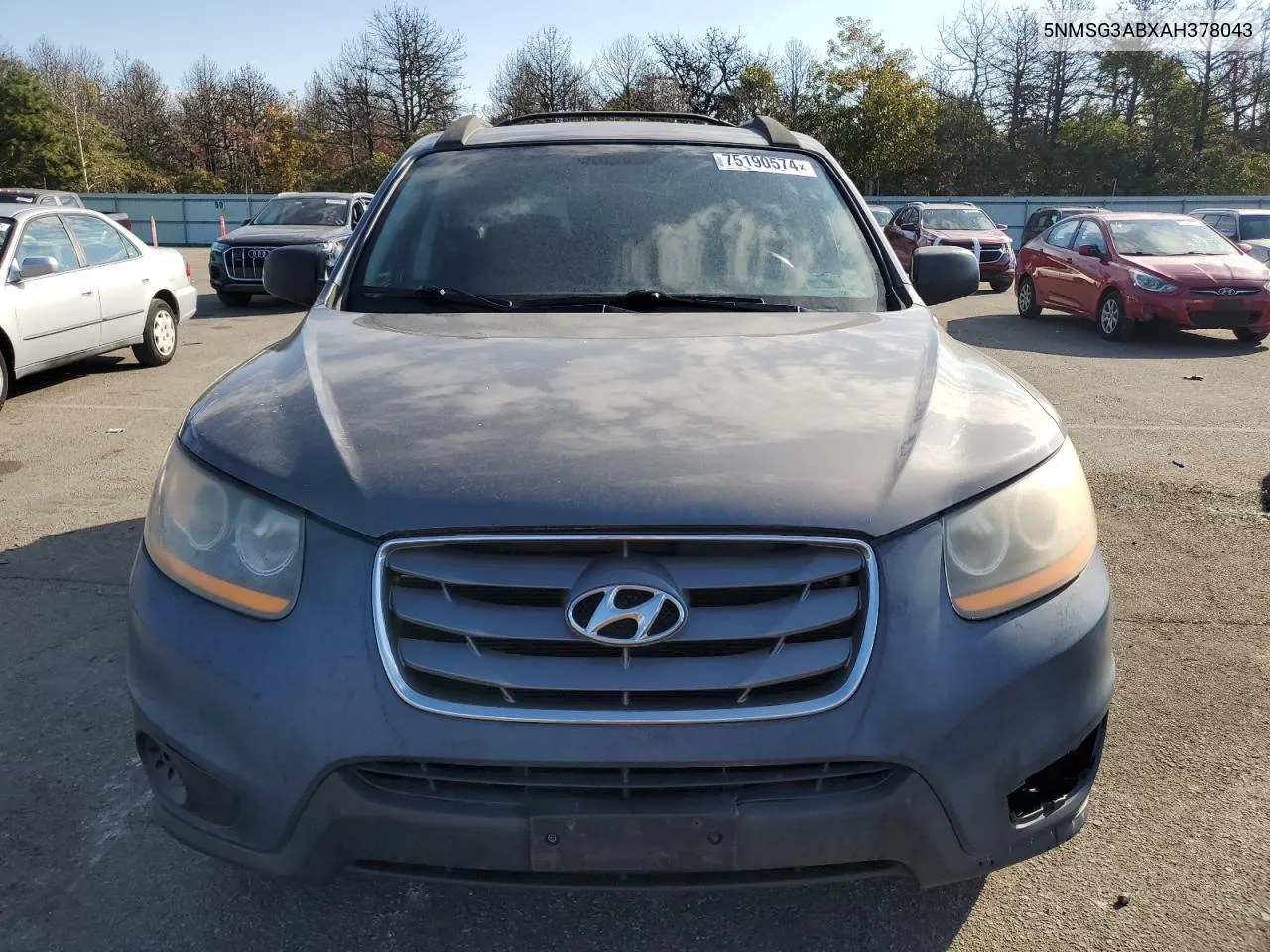 2010 Hyundai Santa Fe Gls VIN: 5NMSG3ABXAH378043 Lot: 75190574