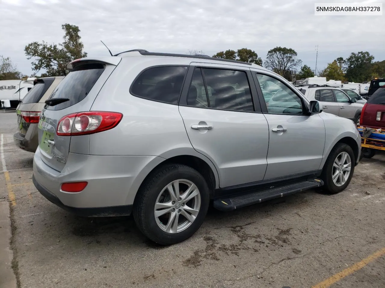 2010 Hyundai Santa Fe Limited VIN: 5NMSKDAG8AH337278 Lot: 75672894