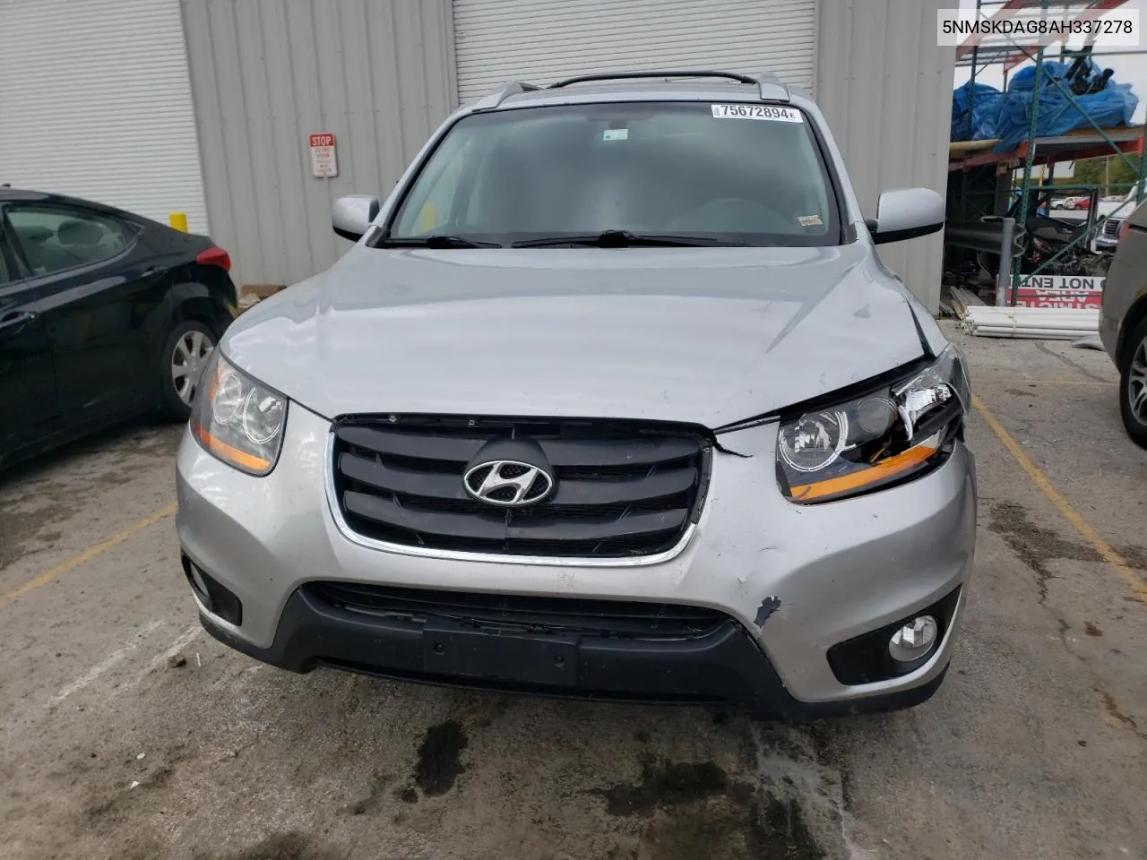 2010 Hyundai Santa Fe Limited VIN: 5NMSKDAG8AH337278 Lot: 75672894