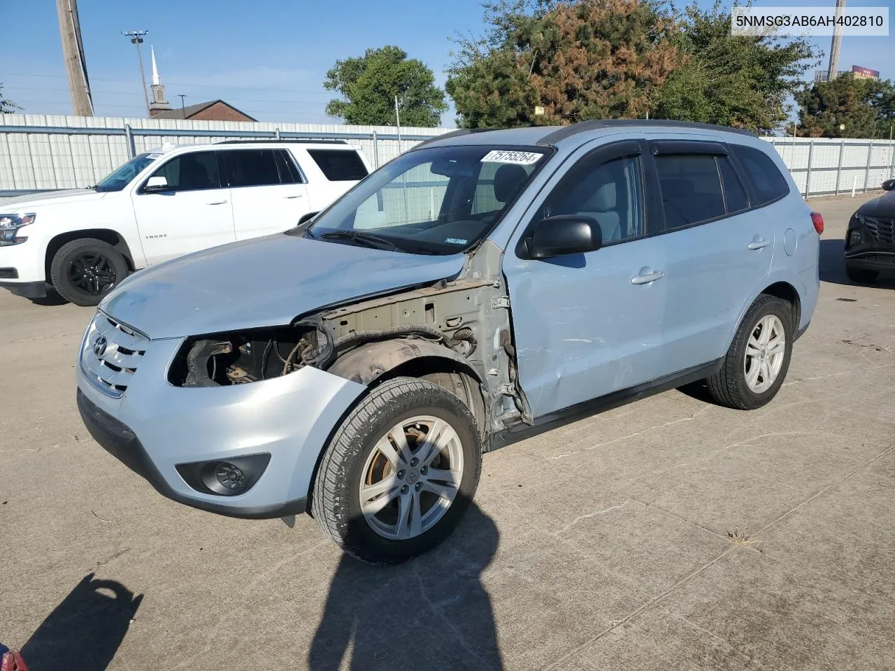 2010 Hyundai Santa Fe Gls VIN: 5NMSG3AB6AH402810 Lot: 75755264