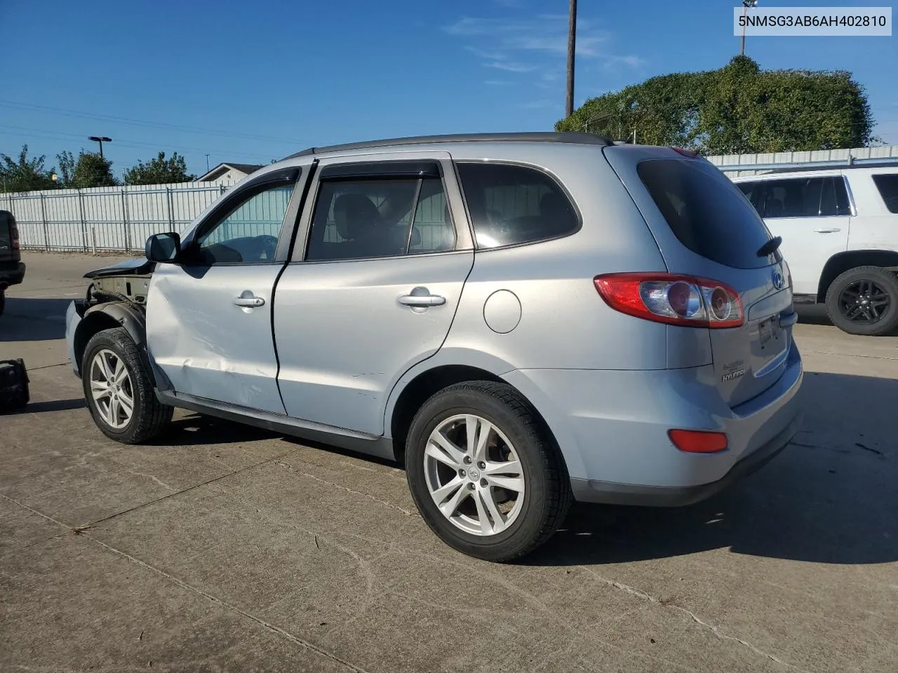 2010 Hyundai Santa Fe Gls VIN: 5NMSG3AB6AH402810 Lot: 75755264