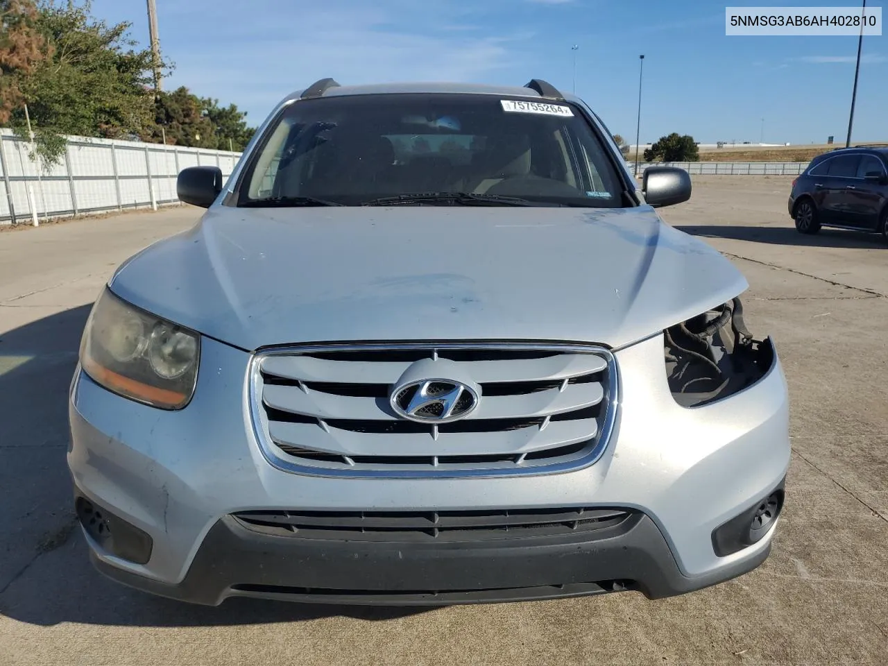 2010 Hyundai Santa Fe Gls VIN: 5NMSG3AB6AH402810 Lot: 75755264