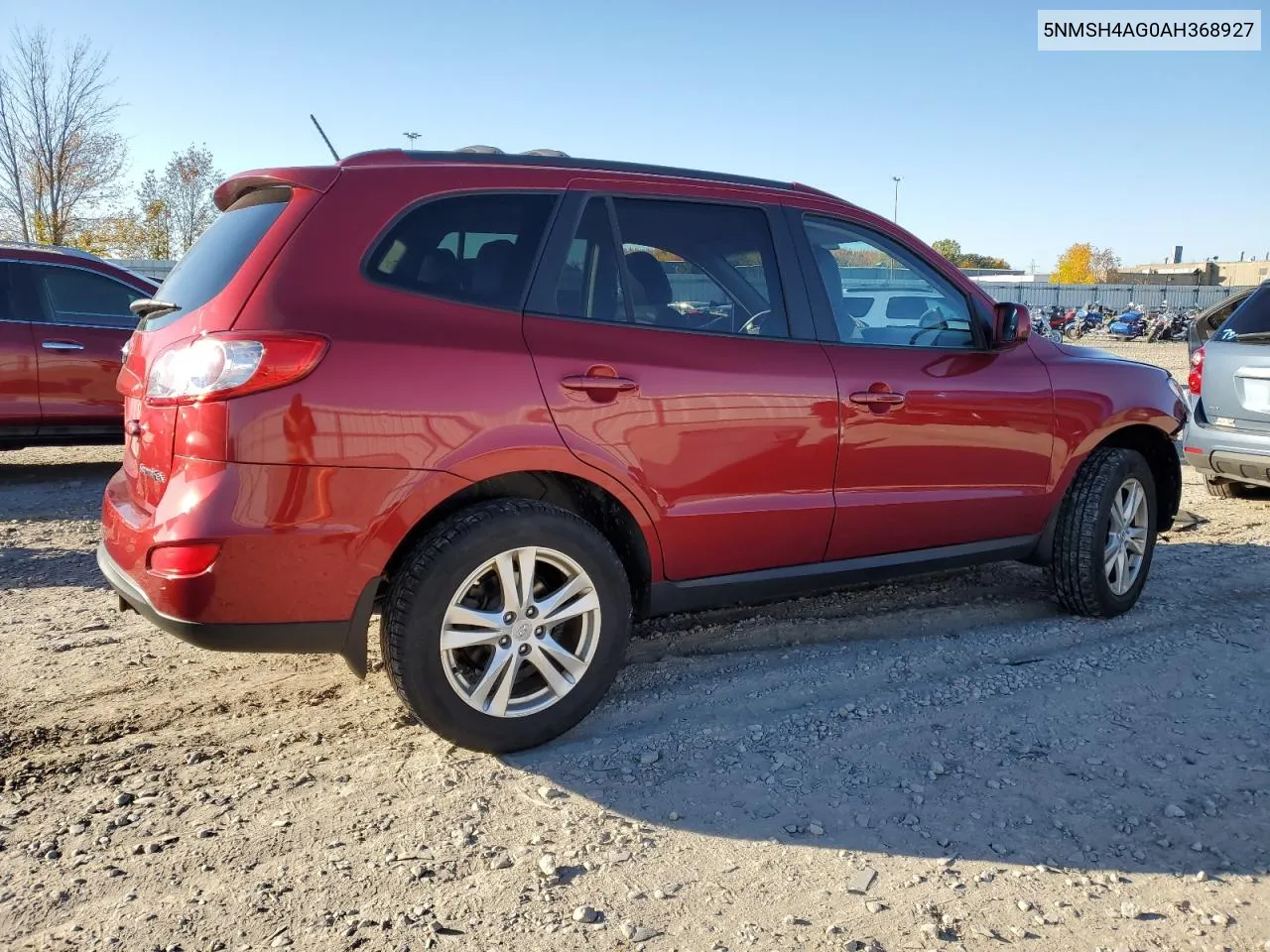 5NMSH4AG0AH368927 2010 Hyundai Santa Fe Se