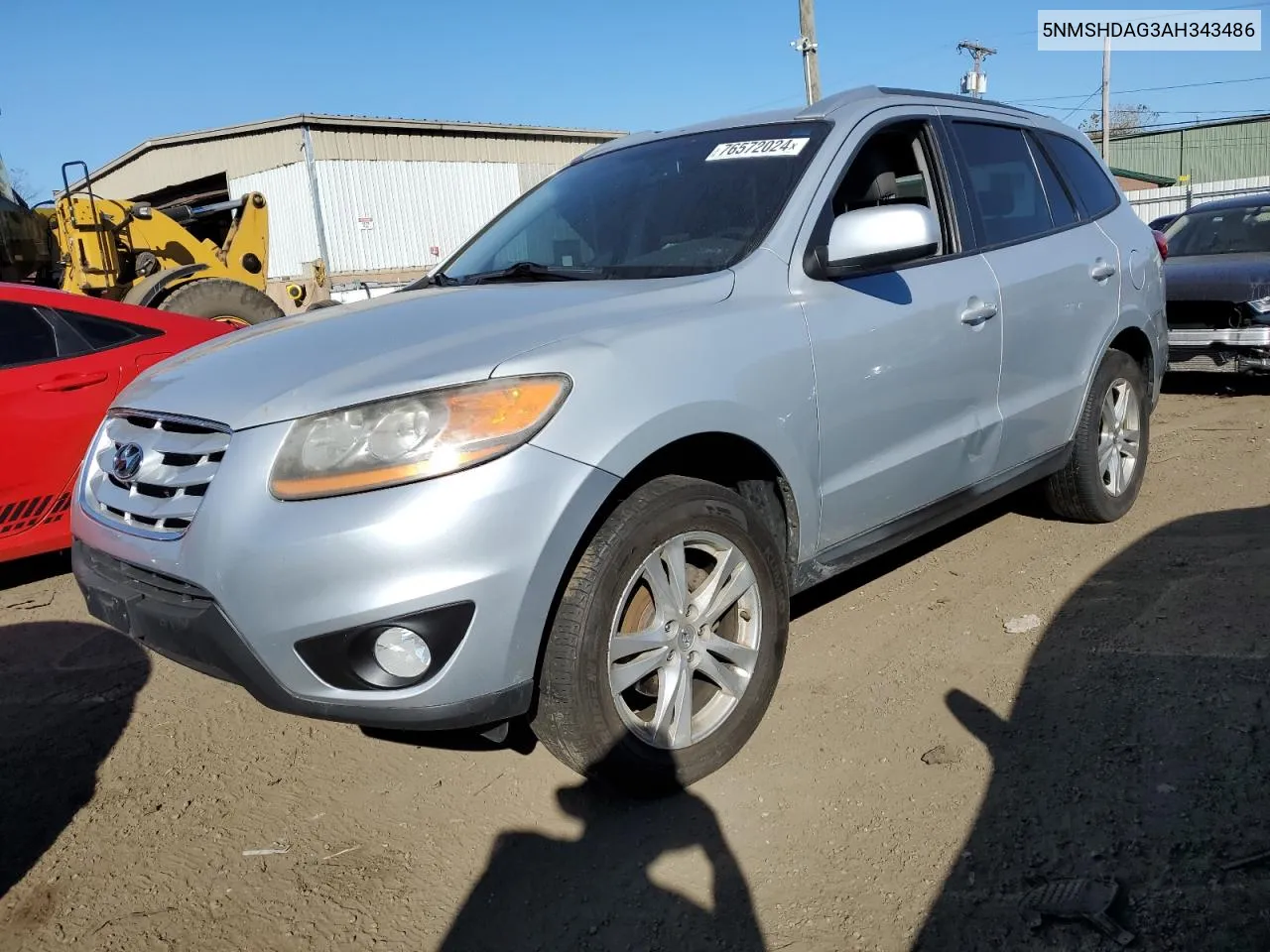 2010 Hyundai Santa Fe Se VIN: 5NMSHDAG3AH343486 Lot: 76572024