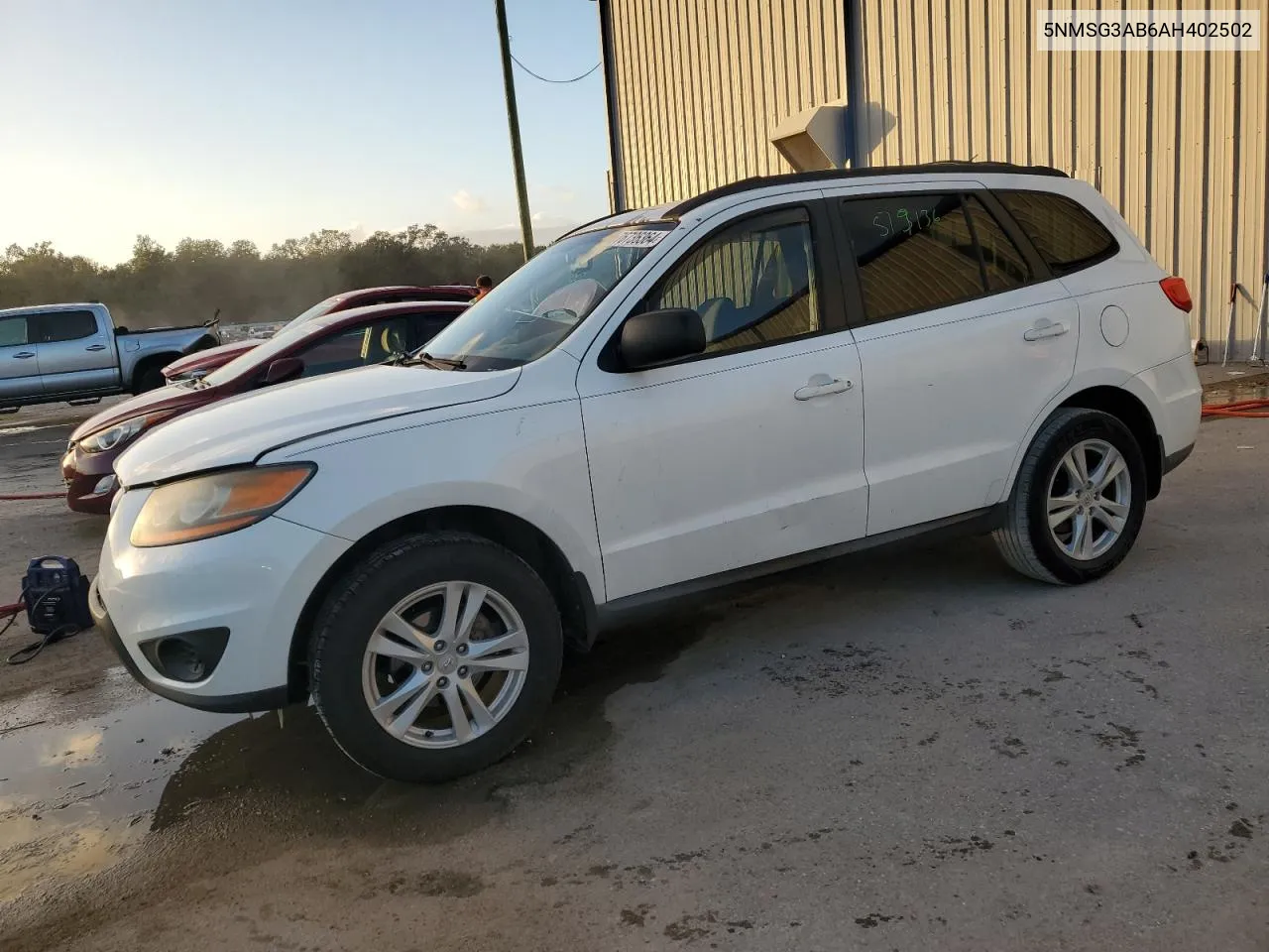 2010 Hyundai Santa Fe Gls VIN: 5NMSG3AB6AH402502 Lot: 76736364