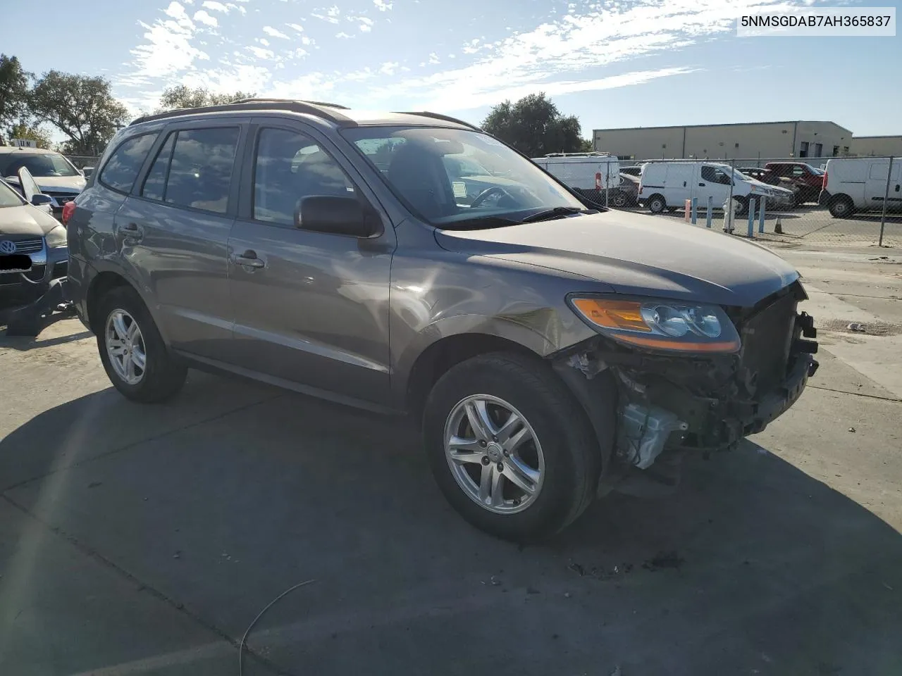 2010 Hyundai Santa Fe Gls VIN: 5NMSGDAB7AH365837 Lot: 77695494