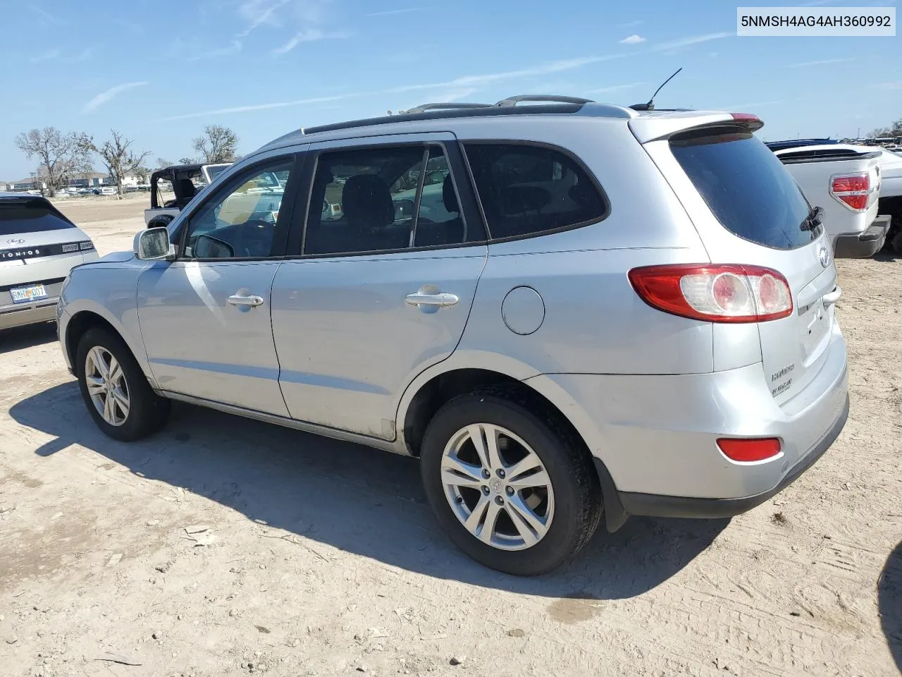 2010 Hyundai Santa Fe Se VIN: 5NMSH4AG4AH360992 Lot: 77997494