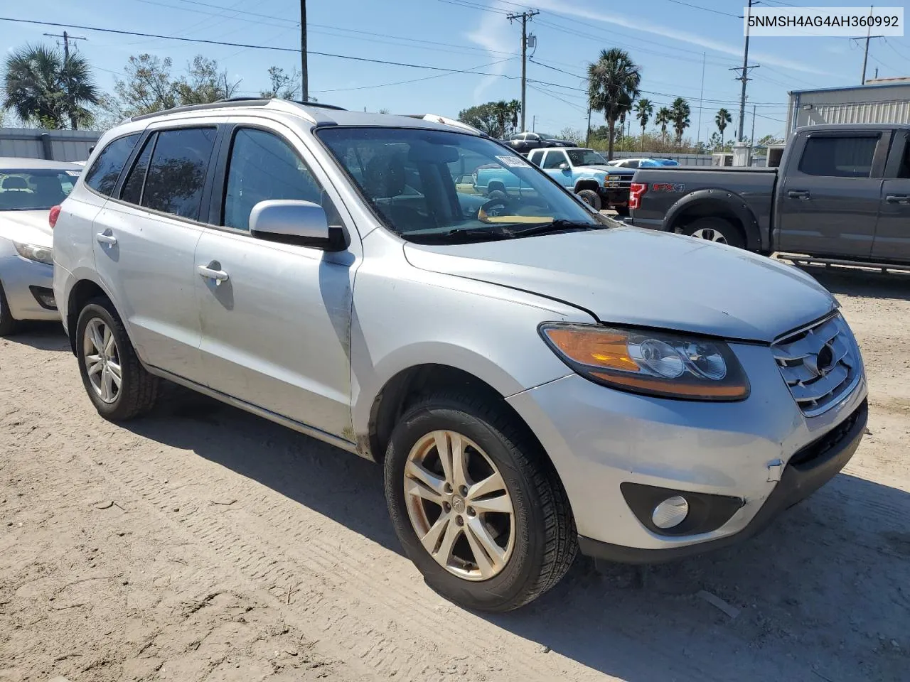 2010 Hyundai Santa Fe Se VIN: 5NMSH4AG4AH360992 Lot: 77997494