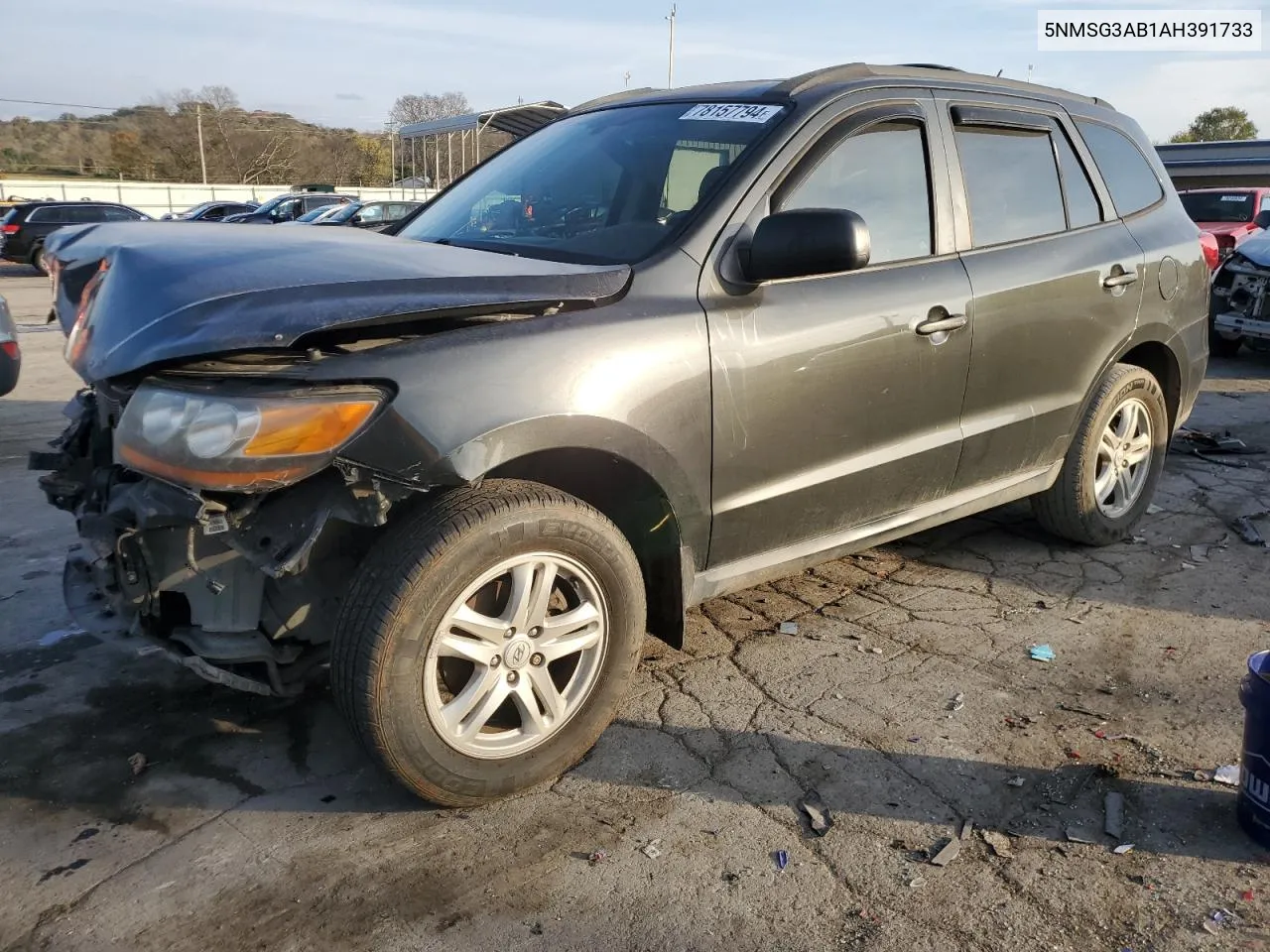 2010 Hyundai Santa Fe Gls VIN: 5NMSG3AB1AH391733 Lot: 78157794