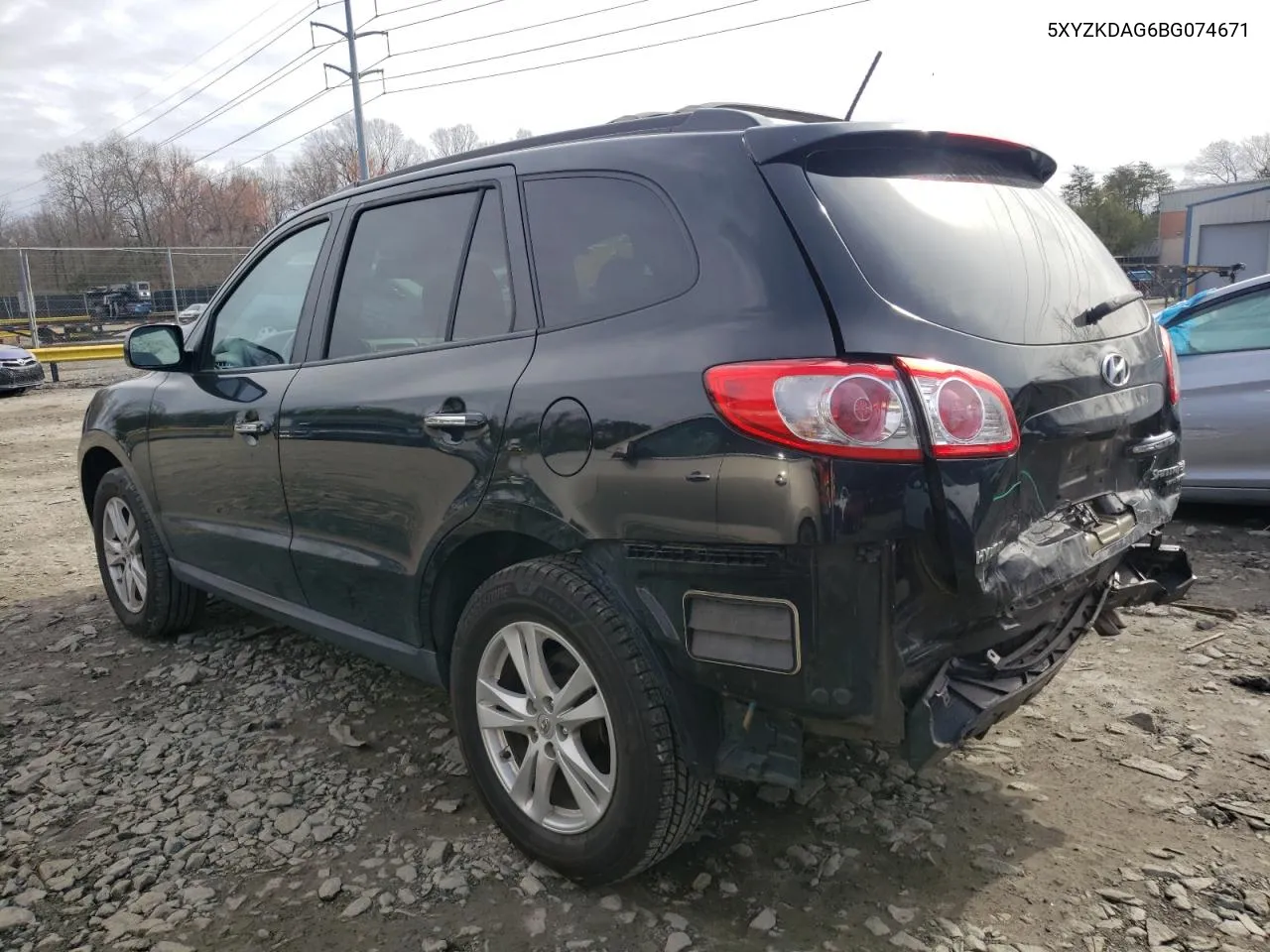 2011 Hyundai Santa Fe Limited VIN: 5XYZKDAG6BG074671 Lot: 45507594