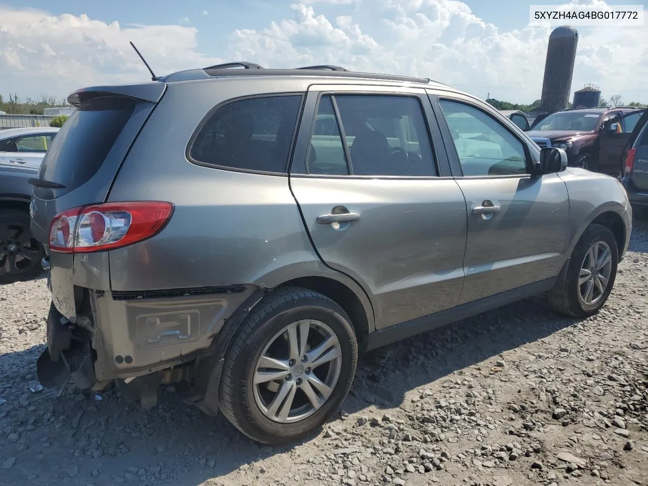 5XYZH4AG4BG017772 2011 Hyundai Santa Fe Se