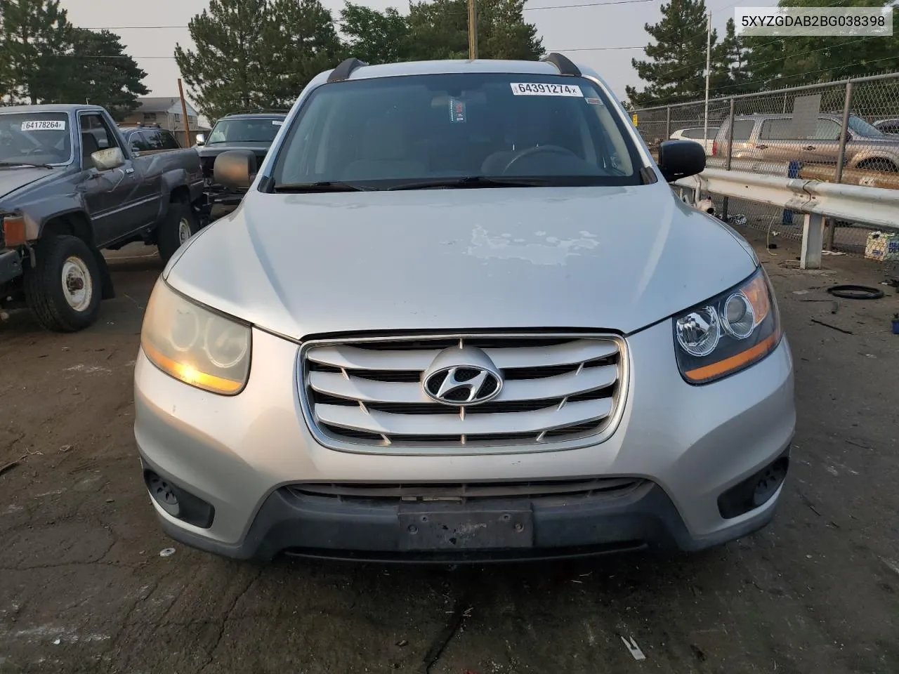 5XYZGDAB2BG038398 2011 Hyundai Santa Fe Gls