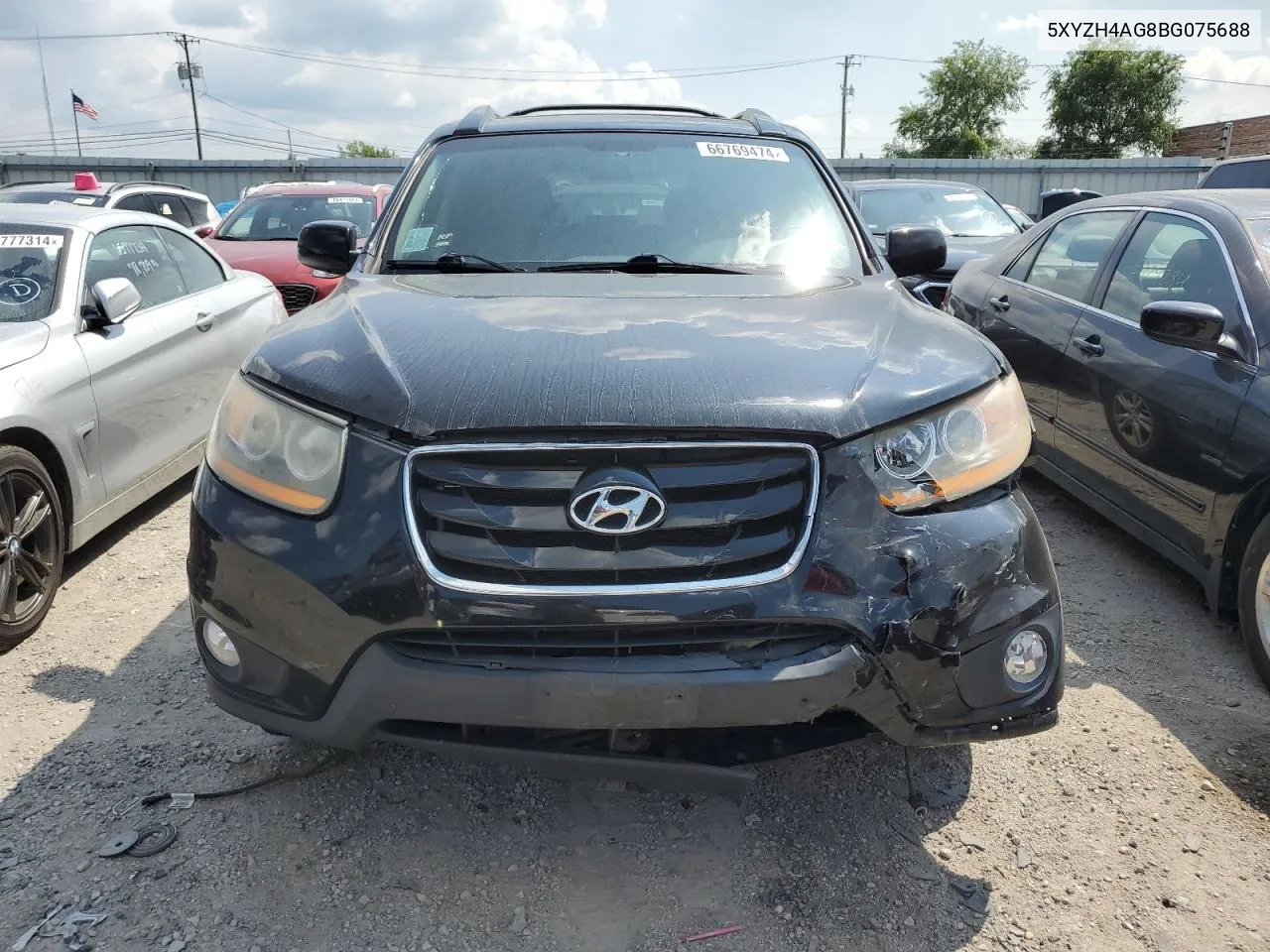 2011 Hyundai Santa Fe Se VIN: 5XYZH4AG8BG075688 Lot: 66769474