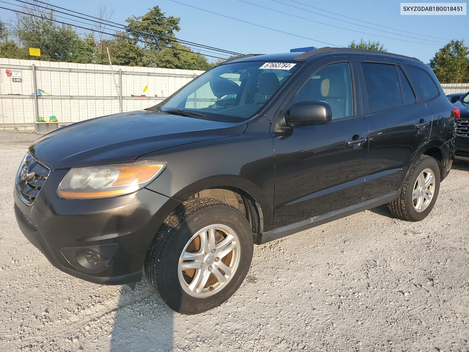 2011 Hyundai Santa Fe Gls VIN: 5XYZGDAB1BG018451 Lot: 67663784