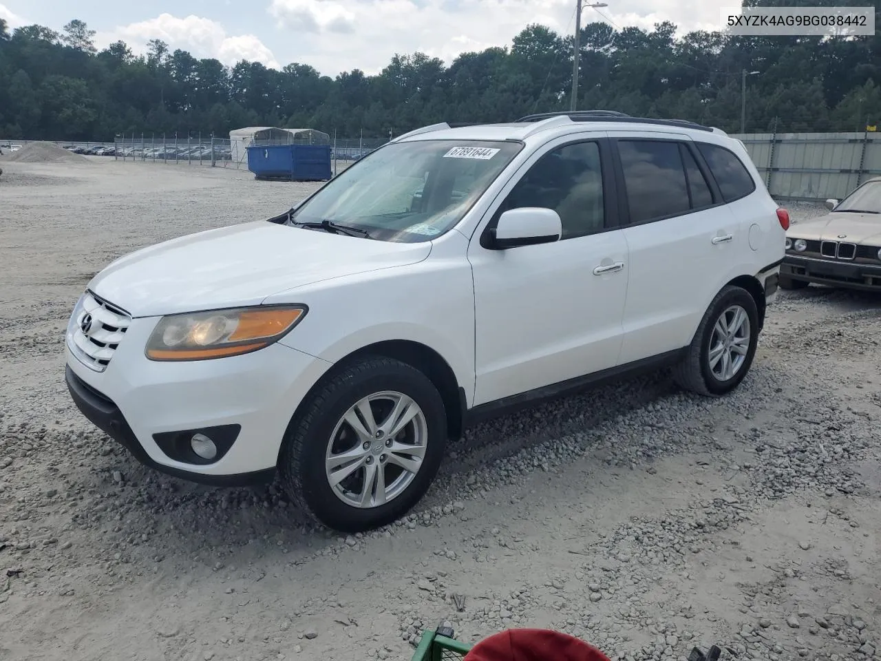 2011 Hyundai Santa Fe Limited VIN: 5XYZK4AG9BG038442 Lot: 67891644