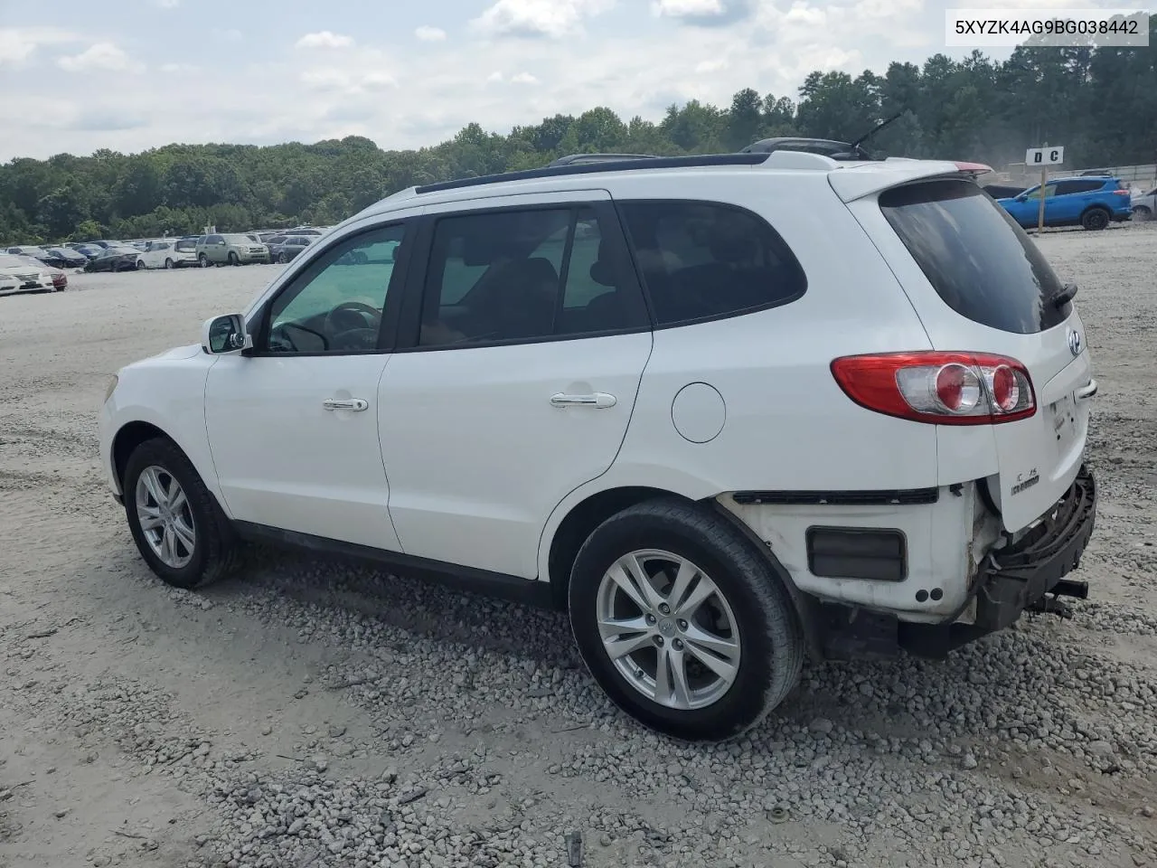 2011 Hyundai Santa Fe Limited VIN: 5XYZK4AG9BG038442 Lot: 67891644