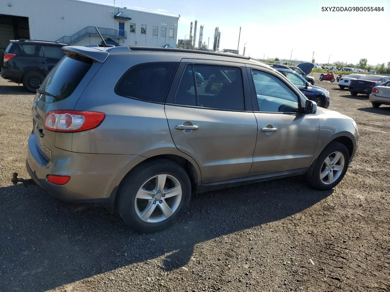 5XYZGDAG9BG055484 2011 Hyundai Santa Fe Gls