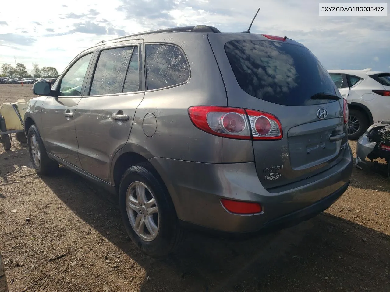 5XYZGDAG1BG035472 2011 Hyundai Santa Fe Gls