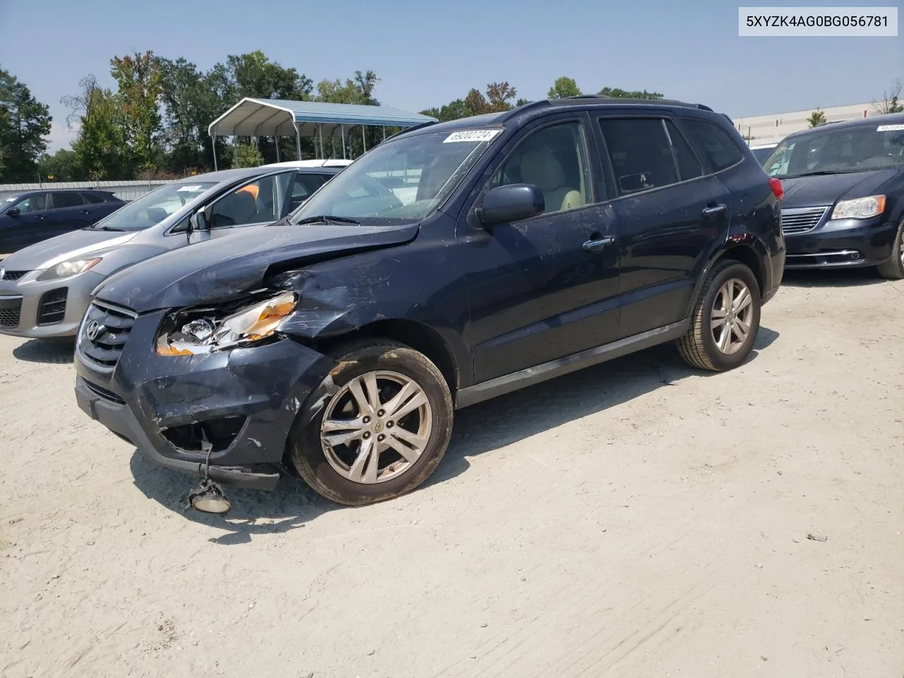 2011 Hyundai Santa Fe Limited VIN: 5XYZK4AG0BG056781 Lot: 69202724