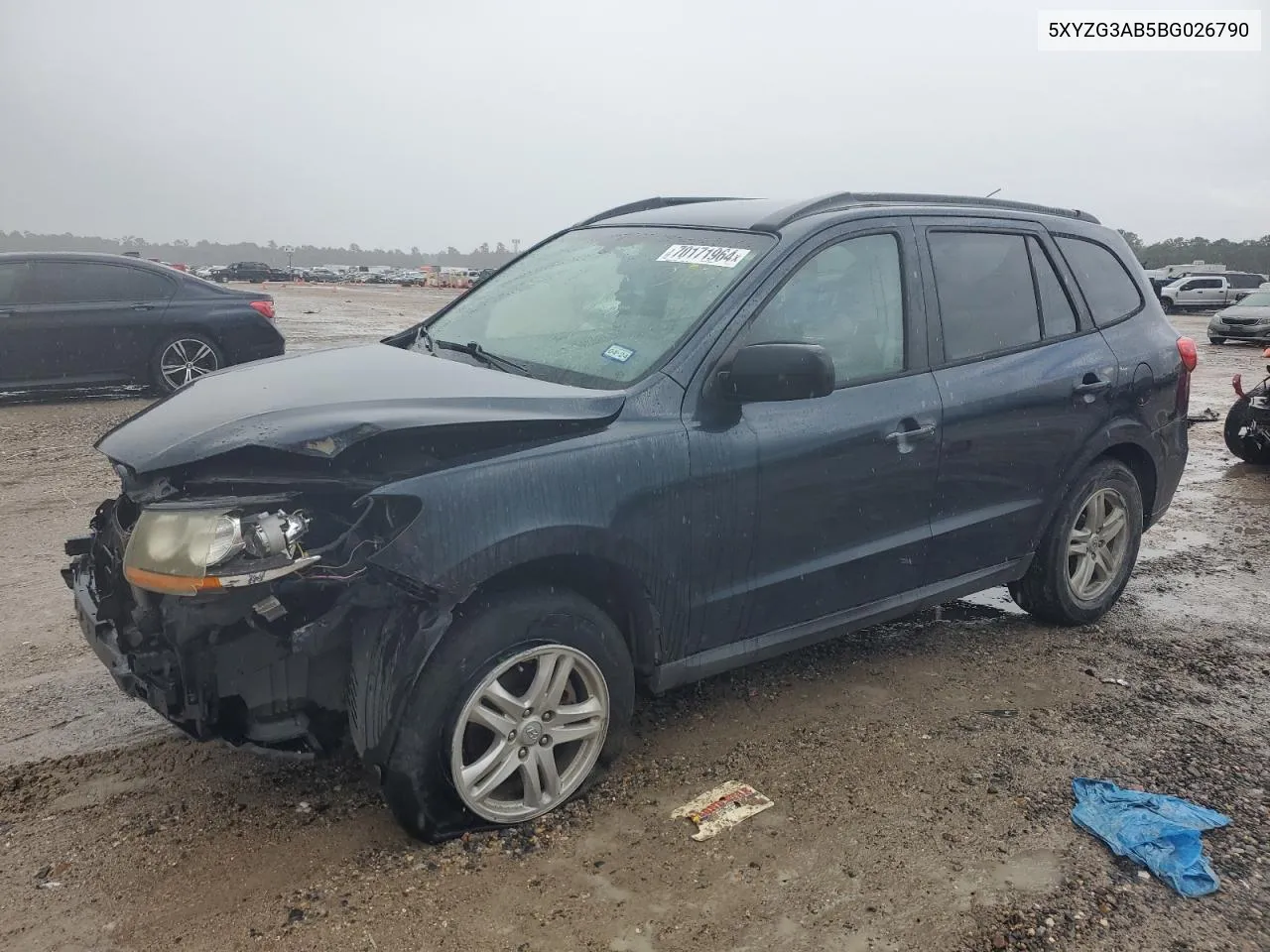 2011 Hyundai Santa Fe Gls VIN: 5XYZG3AB5BG026790 Lot: 70171964