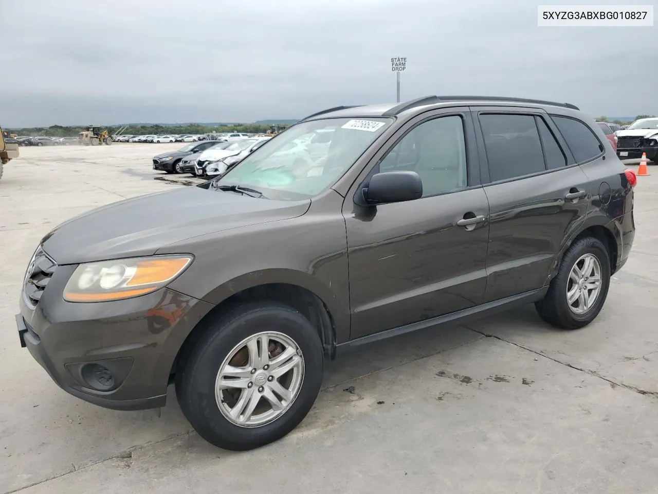 2011 Hyundai Santa Fe Gls VIN: 5XYZG3ABXBG010827 Lot: 70258624