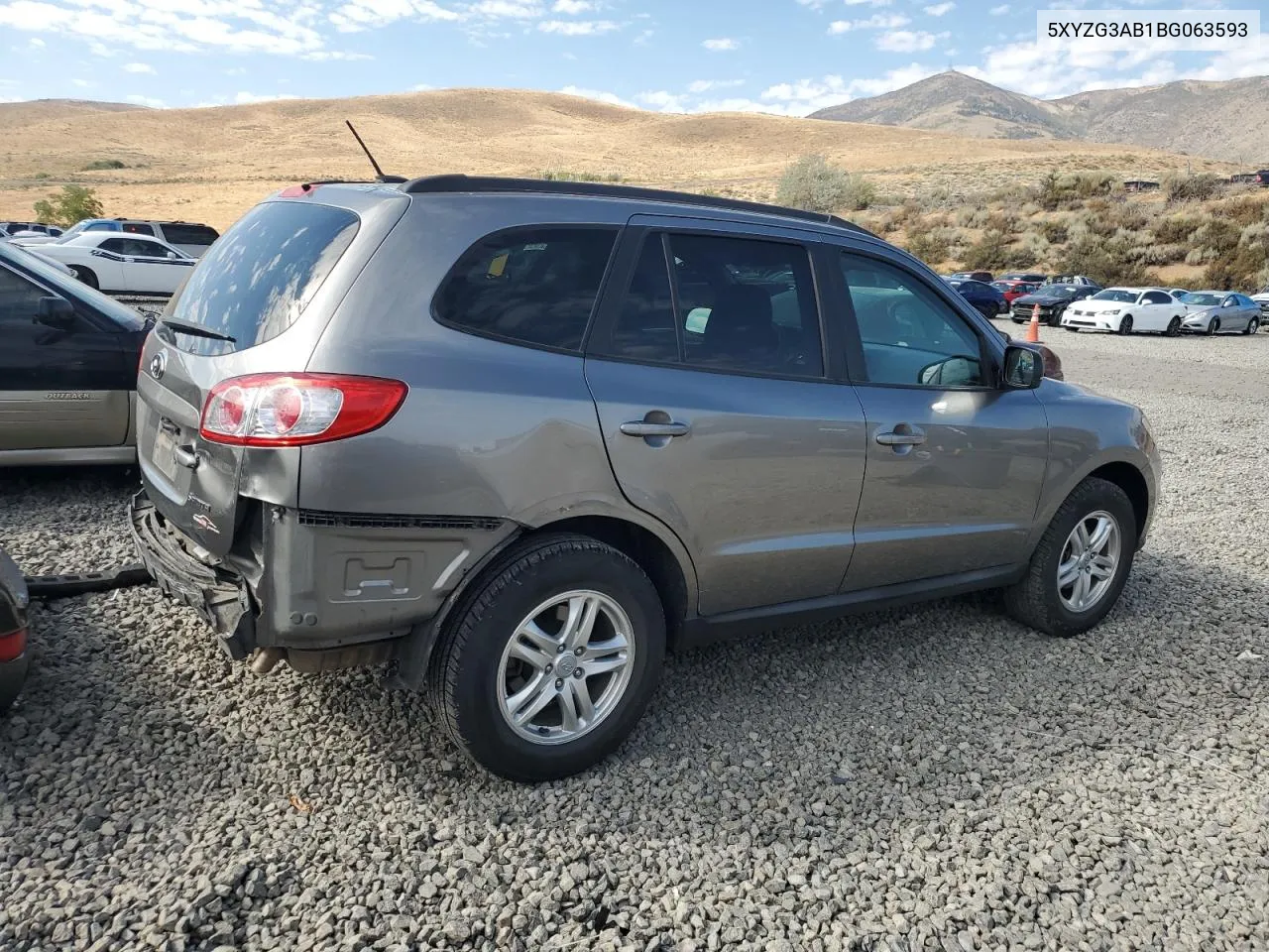 2011 Hyundai Santa Fe Gls VIN: 5XYZG3AB1BG063593 Lot: 70283324