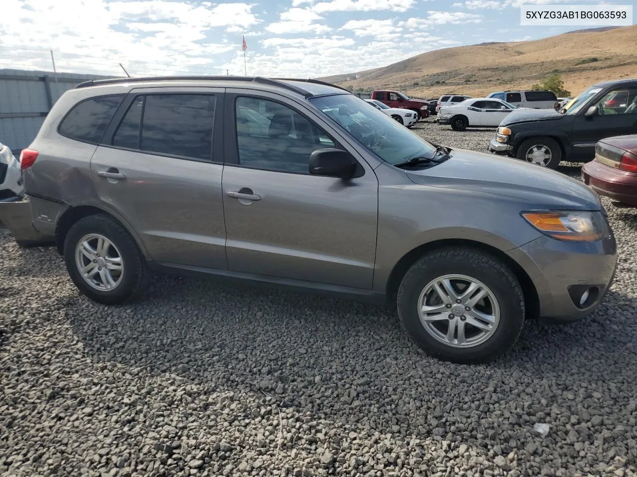 2011 Hyundai Santa Fe Gls VIN: 5XYZG3AB1BG063593 Lot: 70283324