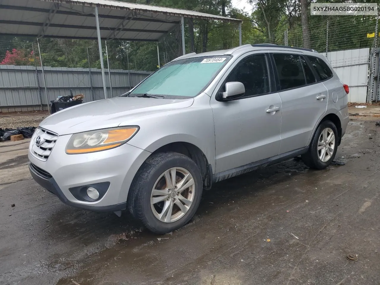 2011 Hyundai Santa Fe Se VIN: 5XYZH4AG5BG020194 Lot: 70970484