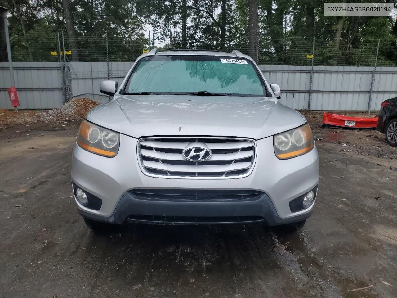 2011 Hyundai Santa Fe Se VIN: 5XYZH4AG5BG020194 Lot: 70970484