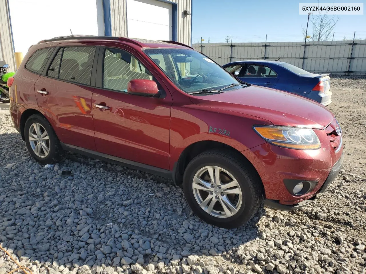 2011 Hyundai Santa Fe Limited VIN: 5XYZK4AG6BG002160 Lot: 71487224