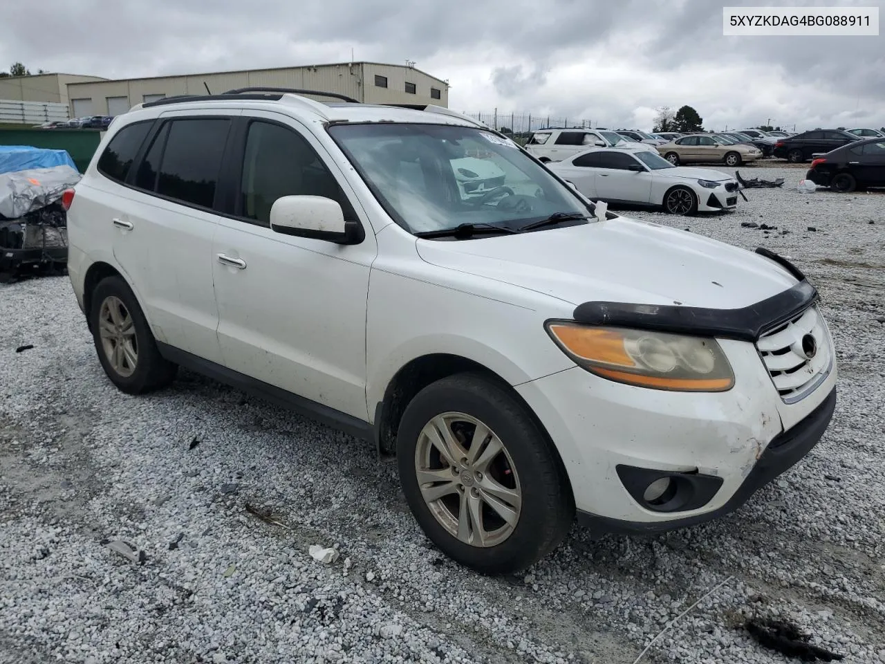 2011 Hyundai Santa Fe Limited VIN: 5XYZKDAG4BG088911 Lot: 72110384