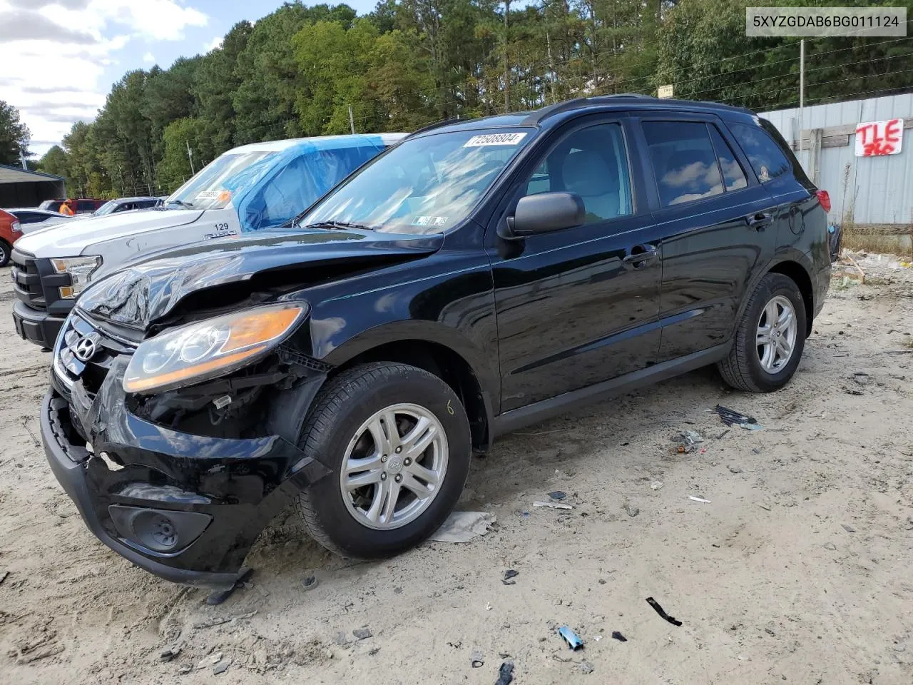 2011 Hyundai Santa Fe Gls VIN: 5XYZGDAB6BG011124 Lot: 72508804