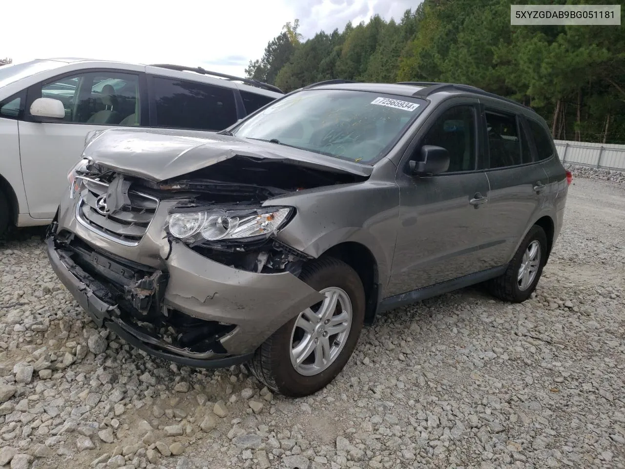 5XYZGDAB9BG051181 2011 Hyundai Santa Fe Gls