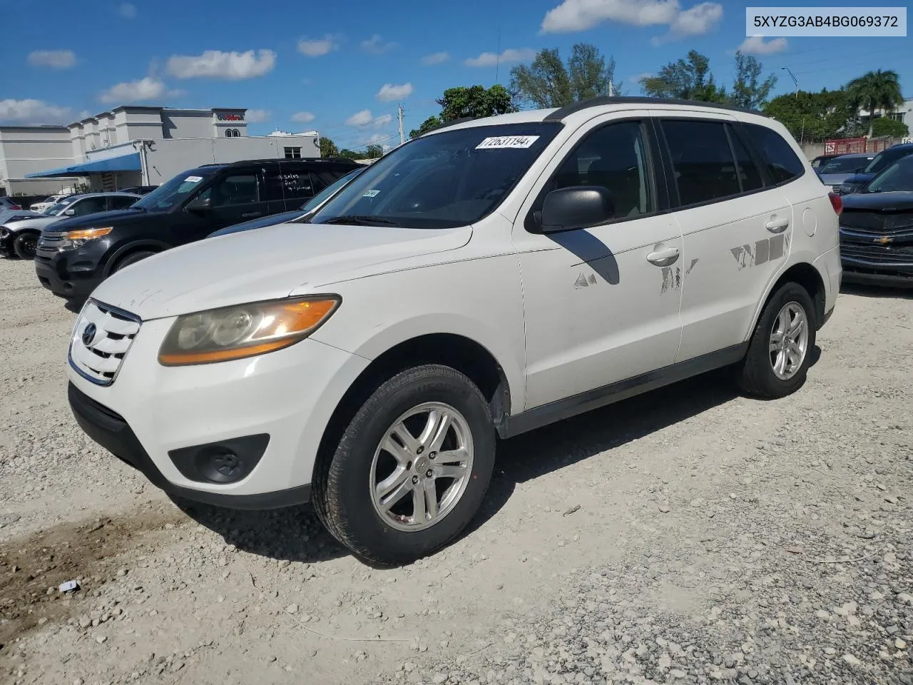 2011 Hyundai Santa Fe Gls VIN: 5XYZG3AB4BG069372 Lot: 72631194