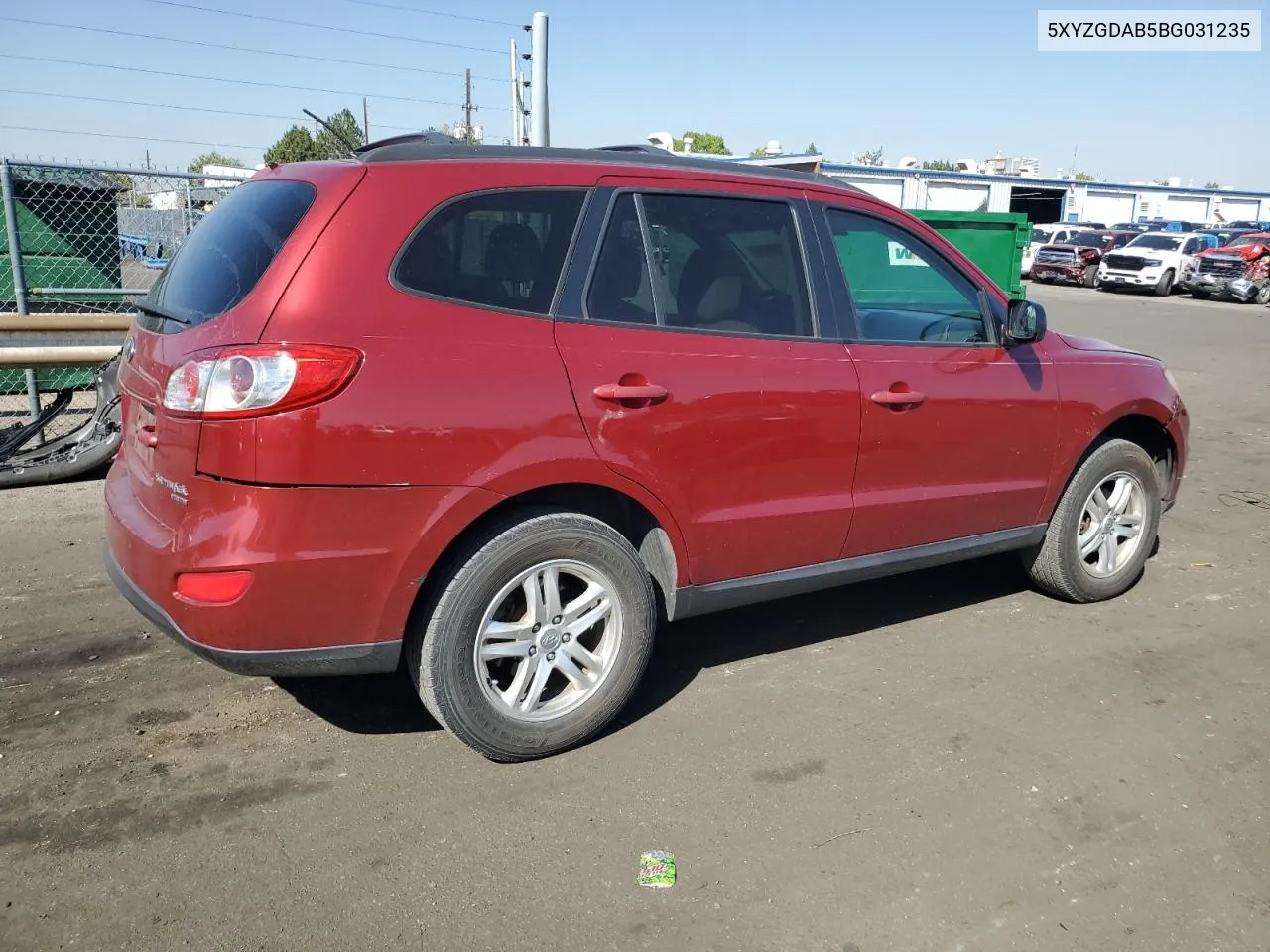 2011 Hyundai Santa Fe Gls VIN: 5XYZGDAB5BG031235 Lot: 74059874