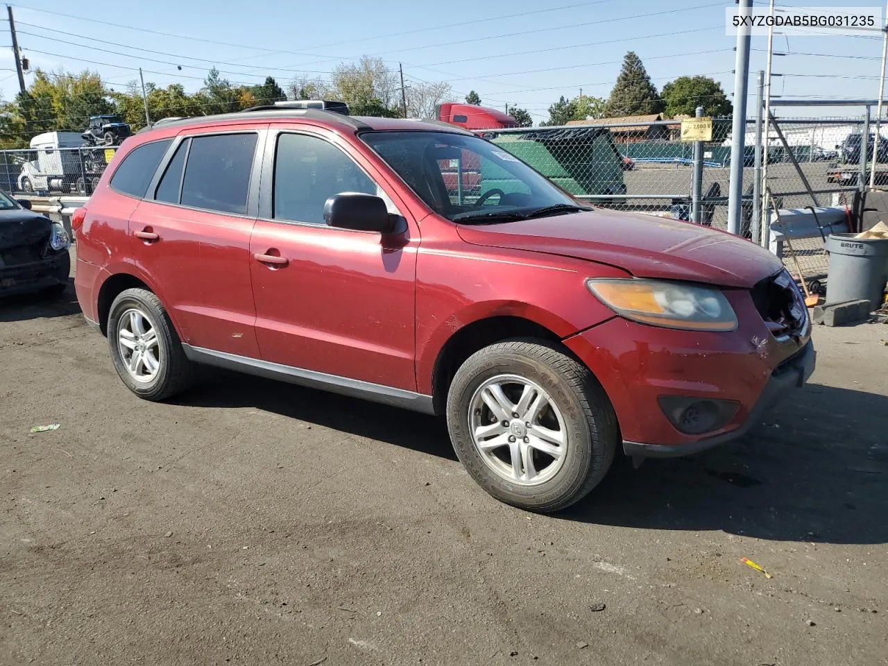 2011 Hyundai Santa Fe Gls VIN: 5XYZGDAB5BG031235 Lot: 74059874