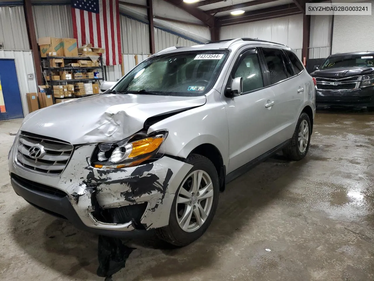 2011 Hyundai Santa Fe Se VIN: 5XYZHDAG2BG003241 Lot: 74373544