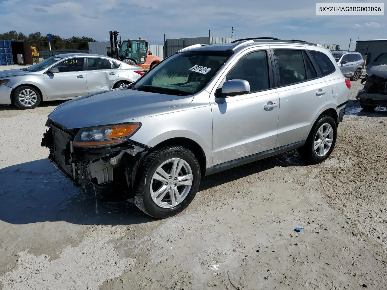 2011 Hyundai Santa Fe Se VIN: 5XYZH4AG8BG003096 Lot: 74641394