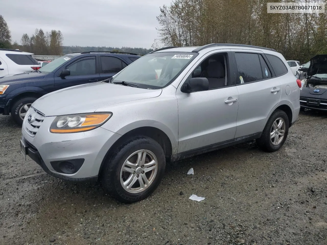 2011 Hyundai Santa Fe Gls VIN: 5XYZG3AB7BG071018 Lot: 74858694