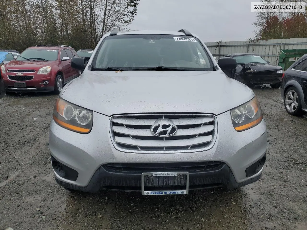 2011 Hyundai Santa Fe Gls VIN: 5XYZG3AB7BG071018 Lot: 74858694